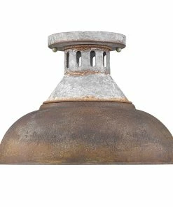 Golden Lighting Kinsley Semi-Flush American Farmhouse