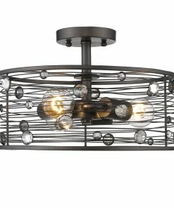 Golden Lighting American Farmhouse Bijoux Semi-Flush