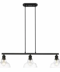 Golden Lighting Carver 3 Light Semi-Flush American Farmhouse