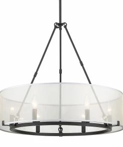 Golden Lighting Alyssa 6 Light Chandelier - Includes Extension Rod Kit