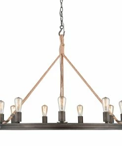Golden Lighting Chatham 9 Light Chandelier American Farmhouse