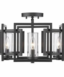 Golden Lighting Marco Flush Mount American Farmhouse