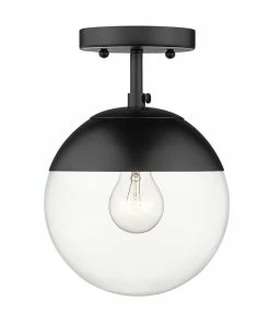 Golden Lighting Dixon Semi-Flush American Farmhouse