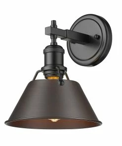 Golden Lighting Orwell 1 Light Bath Vanity American Farmhouse