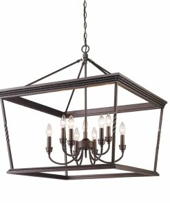 Brand new โจ Golden Lighting Davenport 2 Tier - 9 Light Chandelier - Closeout American Farmhouse ๐ 8 Golden Lighting Davenport 2 Tier - 9 Light Chandelier - Closeout American Farmhouse