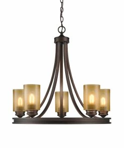 Golden Lighting American Farmhouse Hidalgo 5 Light Chandelier