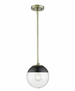 Golden Lighting Dixon Small Pendant With Rod - Closeout