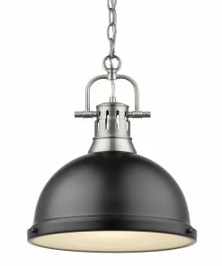 Golden Lighting American Farmhouse Duncan 1 Light Pendant With Chain