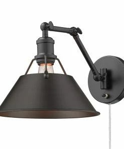 Golden Lighting Transitional Looks Orwell 1 Light Articulating Wall Sconce