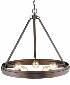 Golden Lighting American Farmhouse Drew Chandelier