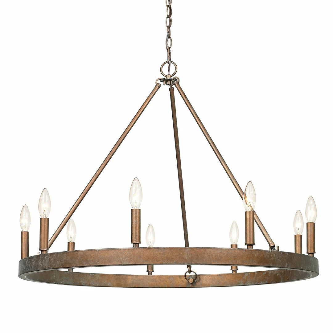 Cheap โ Golden Lighting Carraway 9 Light Chandelier American Farmhouse ๐ 5 Golden Lighting Carraway 9 Light Chandelier American Farmhouse