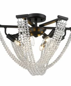 Cheapest ๐ Golden Lighting American Farmhouse Samba 6 Light Semi-Flush - Closeout ๐ 24 Golden Lighting American Farmhouse Samba 6 Light Semi-Flush - Closeout