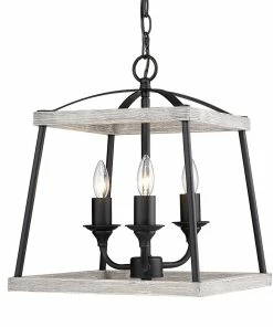 Golden Lighting American Farmhouse Teagan 3 Light Pendant