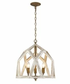 Golden Lighting Asher 3 Light Pendant American Farmhouse