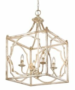 Golden Lighting American Farmhouse Laurent 4 Light Pendant