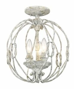 Golden Lighting Antoinette Semi-Flush American Farmhouse