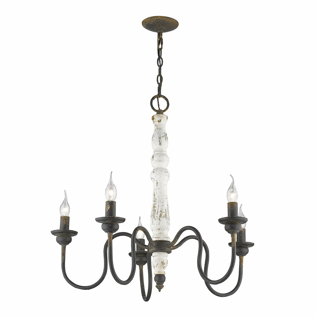 Best Pirce 👏 Golden Lighting Astoria 5 Light Chandelier - Closeout American Farmhouse 🤩 4 Golden Lighting Astoria 5 Light Chandelier - Closeout American Farmhouse