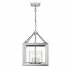 Golden Lighting Smyth Semi-Flush (Convertible) (Chrome & Clear Glass) American Farmhouse