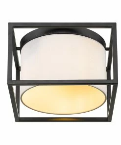 Golden Lighting Manhattan Flush Mount American Farmhouse