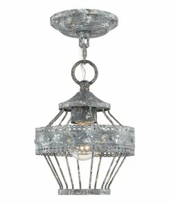 Golden Lighting American Farmhouse Ferris Semi-Flush