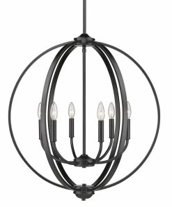 Best Pirce ๐งจ Golden Lighting American Farmhouse Colson 6 Light Chandelier โค๏ธ 29 Golden Lighting American Farmhouse Colson 6 Light Chandelier