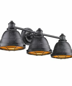 Golden Lighting Bartlett 3 Light Bath Vanity American Farmhouse