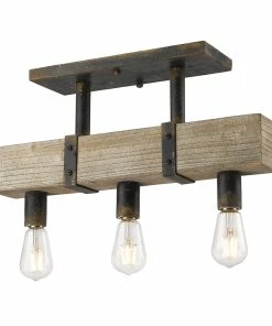 Golden Lighting American Farmhouse Garrett Semi-Flush