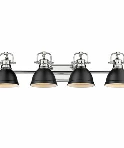 Golden Lighting Duncan 4 Light Bath Vanity American Farmhouse