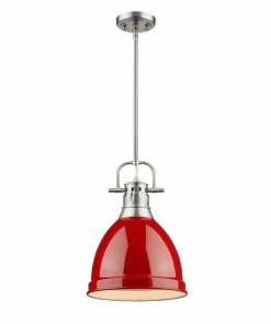 Golden Lighting American Farmhouse Duncan Small Pendant With Rod