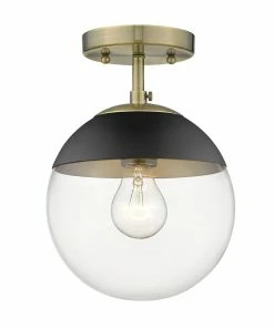 Golden Lighting Dixon Semi-Flush American Farmhouse